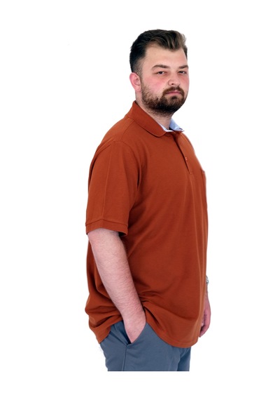 Mode Xl Büyük Beden Erkek T-shirt Polo Yaka Cepli Klasik Pike 20552 Tarçın Kahverengi Mode Xl Büyük Beden Erkek T-shirt Polo Yaka Cepli Klasik Pike 20552 Tarçın Kahverengi