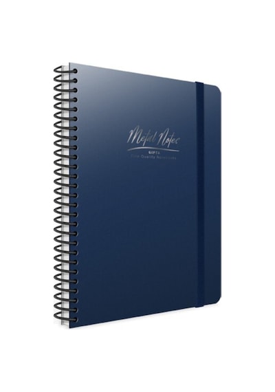 Metal Notes Telli Defter Pp Kapak Çizgili 80 Yaprak