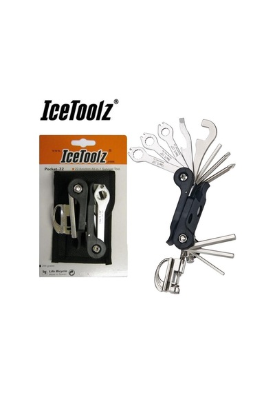 Icetoolz Çantalı Bisiklet Alet Seti No:22 Siyah - Yeşil