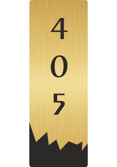 Metal Departman Kapı İsimliği, Yönlendirme Levhası 405 Dikey 10x20 Cm Altın Renk