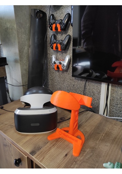 Teknosanat 3d Baskı Psvr / Vr Gözlük Standı - Masaüstü Sergileme Ünitesi Turuncu