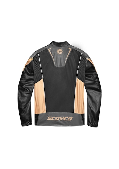 Scoyco Jk187 Deri Motosiklet Montu 65618 Gold Siyah