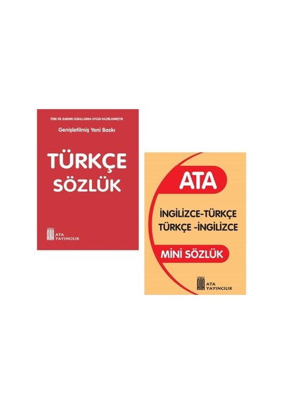 Mini Türkçe Sözlük- İngilizce Sözlük Plastik Kapak