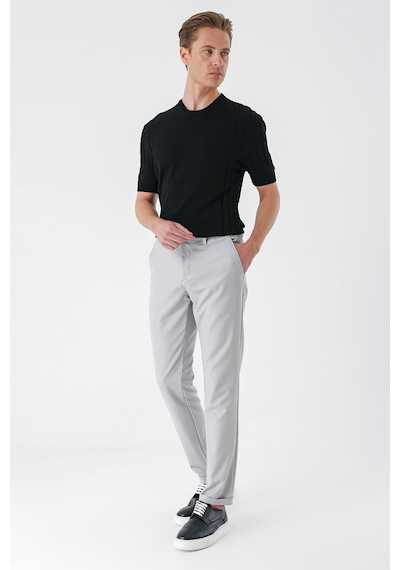 Efor Comfort Fit Yan Cep Beli Lastikli Esnek Pamuk Taş Jogger Pantolon P 1143 Taş
