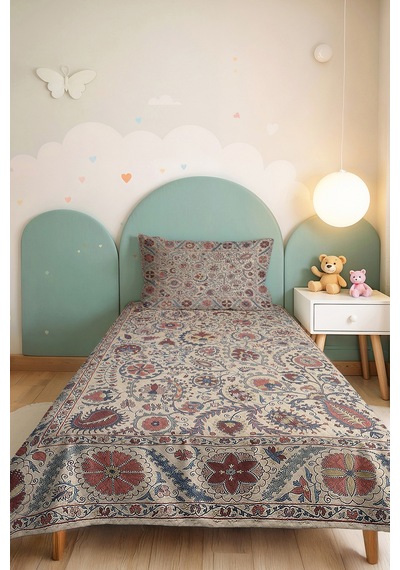 Şal Desenli Bohem Krem Tek Kişilik Pike Takımı - Etnik Çiçekli Mavi Kiremit 160x220 Cm Yatak Örtüsü Kırçıllı Örtü Sükuneti Şal Desenli Bohem Krem Tek Kişilik Pike Takımı - Etnik Çiçekli Mavi Kiremit 160x220 Cm Yatak Örtüsü Kırçıllı Örtü Sükuneti