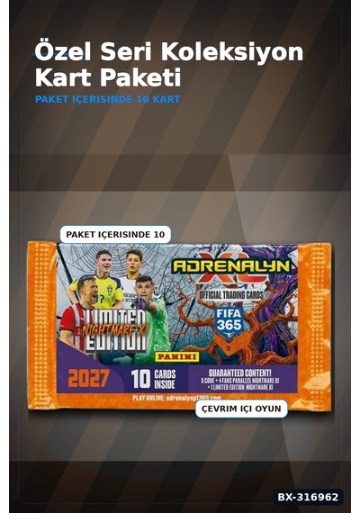 Fıfa 365 2026/2027 Futbolcu Kartı Paketi Adrenalyn Xl Nightmare Limitli Bx-316962