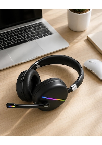 Mey İthalat Rgb Siyah Kulaklık Max-17 Çok Renkli