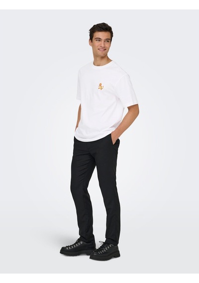 Only & Sons Pokemon Life Erkek Beyaz Tişört 22037659-bwr