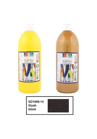Südor Akrilik Boya 500 Ml Siyah Sd1009-14 Çok Renkli