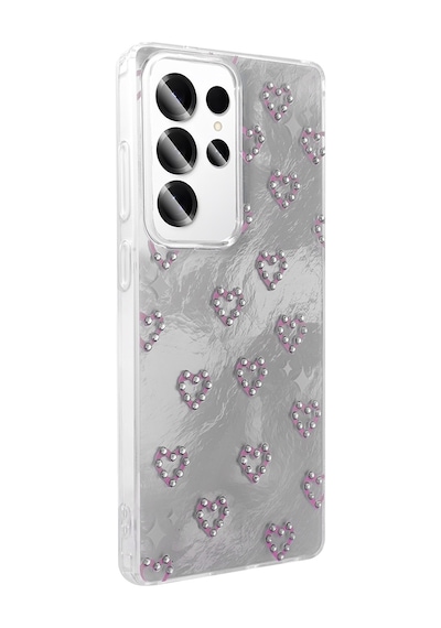 Galaxy S23 Ultra Kılıf Kamera Korumalı Figürlü Zore Ponti Silikon Kapak Lila