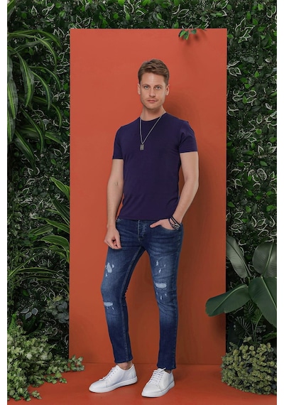 Efor Ts 846 Lacivert Spor T-shirt Lacivert