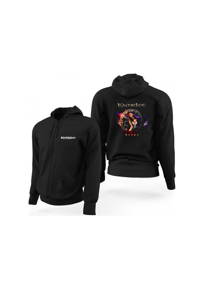 Kamelot Karma Siyah Fermuarlı Limited Edition Kapşonlu Sweatshirt Siyah