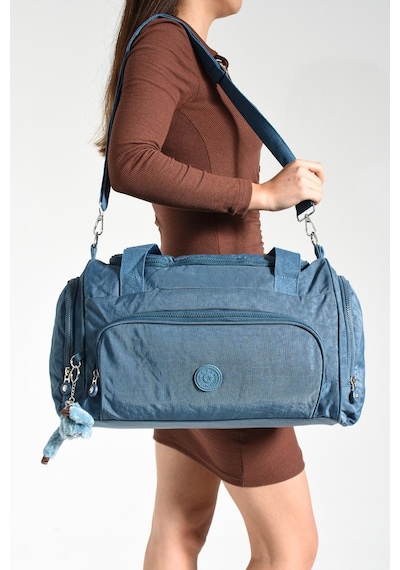 Baginn Unisex Kabin Boy Çapraz Askılı Omuz Çantası Seyehat Spor Çantası Hafif Klinkır Kumaş 40 25 Cm Mavi