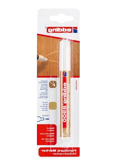 Açık Meşe Renkli Mobilya Kalemi - 1.5-2 Mm Uç Abanoz - Beyaz
