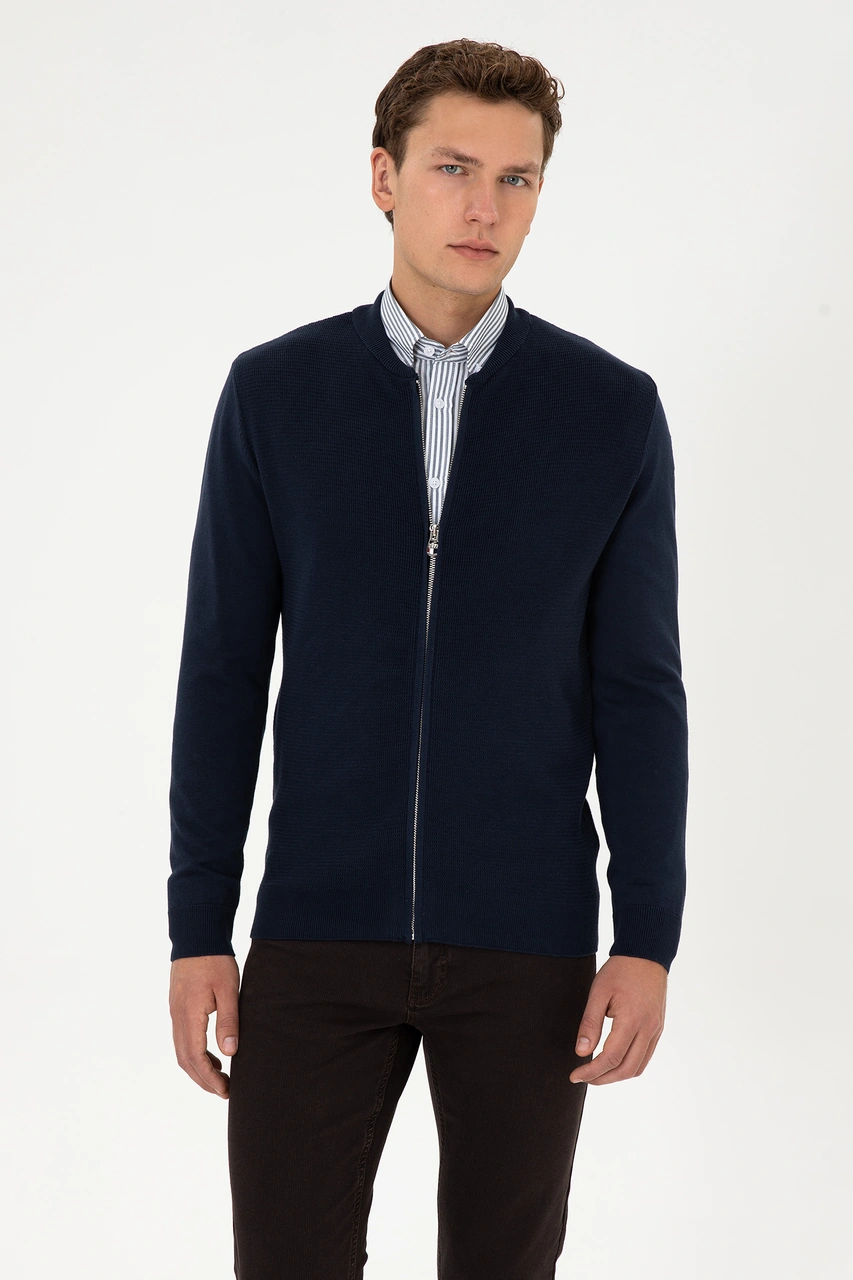 U.s. Polo Assn. Erkek Lacivert Hırka Triko 50307813-vr033 Lacivert
