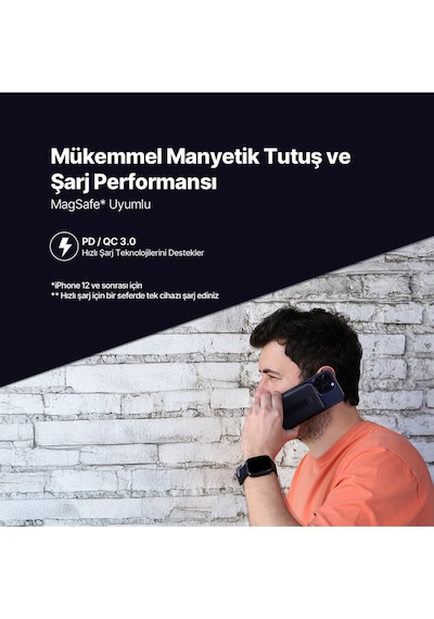 Ttec 2BB226S Recharger Pro M 5.000 mAh Qi2/Magsafe Özellikli 15W Apple Uyumlu iPhone/Android Stantlı Kablosuz Powerbank
