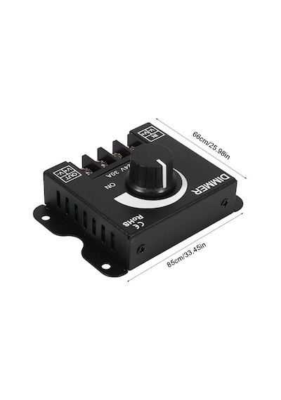 Dimmer Dc 12v-24v 30a Led Işık Bandı Regülatörü Led Şeritler İçin Işık Kontrolü Siyah Karartma Cihaz