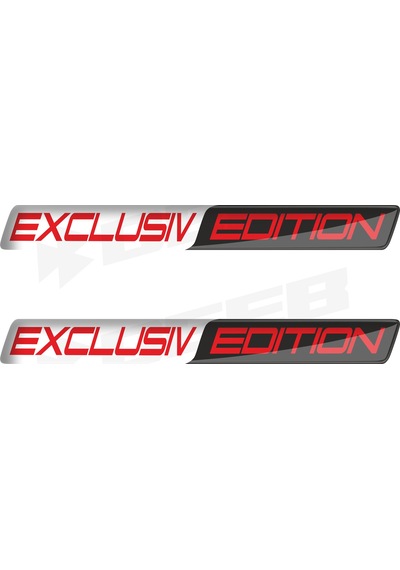 EXCLUSİV EDİTİON LONG 3 BOYUTLU DAMLA STİCKER KIRMIZI SİYAH