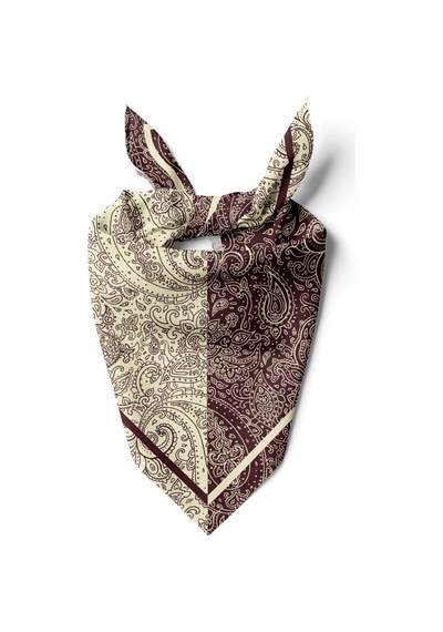 İki Mevsim Paisley Desen 55x55cm Bandana/fular Çok Renkli