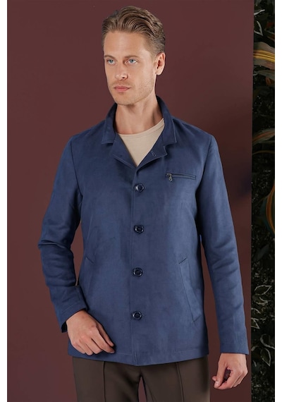Efor Ka 080 Slim Fit Havacı Mavi Spor Kaban Mavi