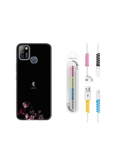 Infinix Smart 5 Kılıf Kablo Koruyuculu Love 1629