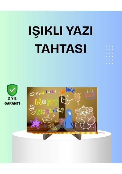 Mey İthalat Yaratıcı Çizim Ve Mesajlar İçin Led Işıklı Renkli Tahta