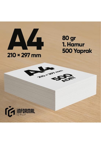 İnformal Fotokopi Kağıdı Premium Kalite A4 80 Gr 500 Yaprak