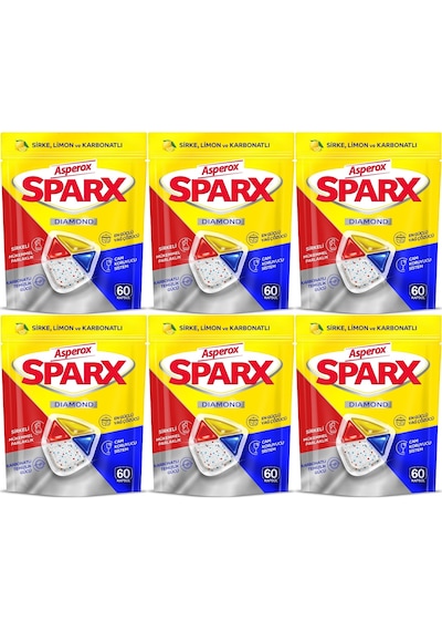 Asperox Sparx Diamond Bulaşık Makinesi Deterjanı Tablet 360 Adet