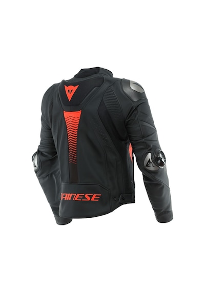 Dainese Super Speed 4 Black Matt Fluo Red Deri Ceket