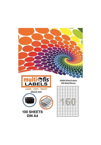 Multiofis 22X12 MM Laser Etiket 5280