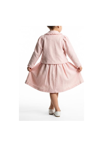 Xo Kids Kız Çocuk Elbise + Bolero 5-8 Yaş 52143 Pudra