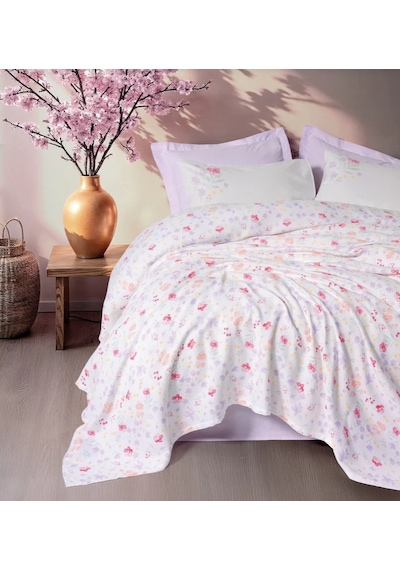 Cottonbox Estiva Çift Kişilik Pike Takımı Winsome Lila Lila
