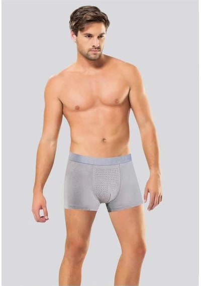 5 Adet Düz Renk Likralı Bambu Erkek Boxer %96 Bambu %4 Likra 001