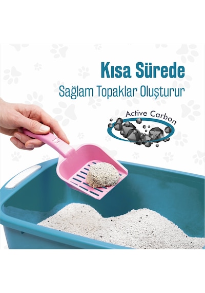 Benpetto A250 Aktif Karbonlu Topaklaşan İnce Bentonit Kedi Kumu 10 L