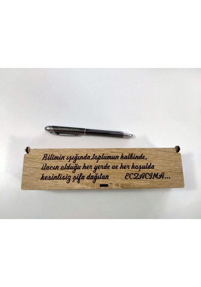 Eczacı İçin Özel Tasarım Kutulu Ve İsim Yazılı Tükenmez Kalem