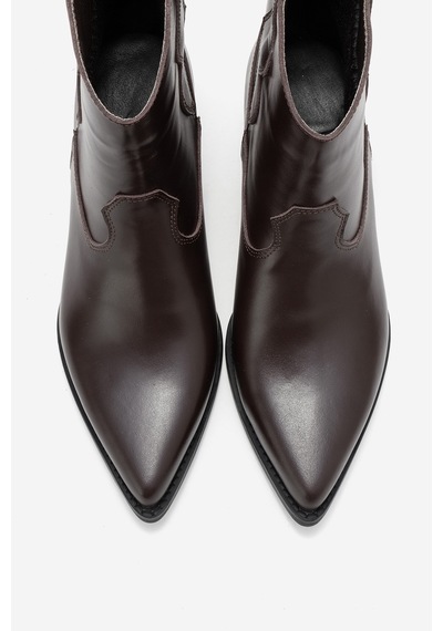 Luvishoes Luvi Shoes Elıa Kahverengi Cilt Hakiki Deri Kadın Western Bot Kahverengi