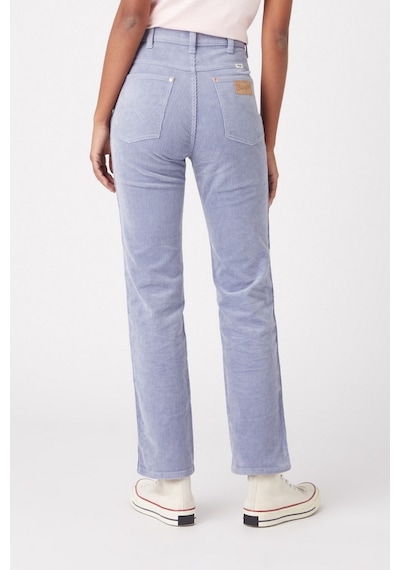 Wrangler Wild West Fit Yüksek Bel Kadife Lila Esnek Pantolon W2H2A2X4Q Açık Mavi