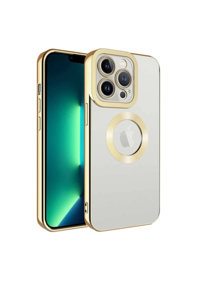 Apple iPhone Uyumlu 14 Pro Darbeye Dayanıklı Kamera Korumalı Silikon Kılıf Altın