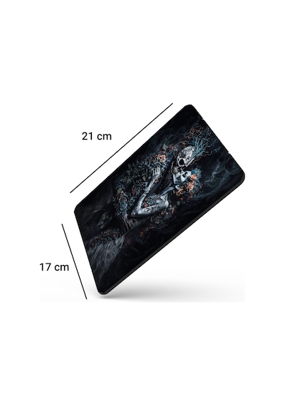 Sonictouch Karanlık İskelet Çift Kaydırmaz Gaming Oyuncu Dikişsiz Siyah Mouse Pad/ped 17x21cm