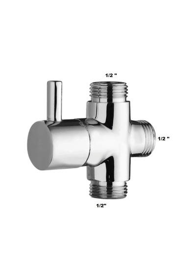 Banyo Robot Duş Seti Yönlendirici Musluk 1/2 - 1/2 - 1/2 Çok Renkli