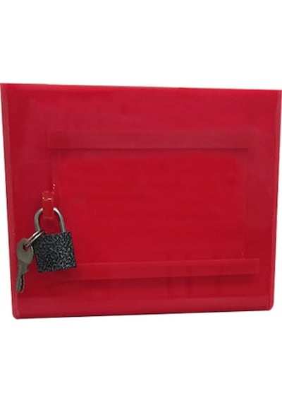 Pleksi Tip Box Bahşiş Kutusu Kırmızı 15x10xh12 Cm