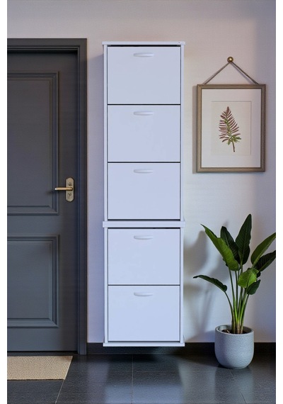 Eliusta Porta 10 Bölmeli Ayakkabılık Beyaz 52 Cm Genişlikte 52x193x26 Cm Duvara Monte Ayakkabılık Beyaz Eliusta Porta 10 Bölmeli Ayakkabılık Beyaz 52 Cm Genişlikte 52x193x26 Cm Duvara Monte Ayakkabılık Beyaz
