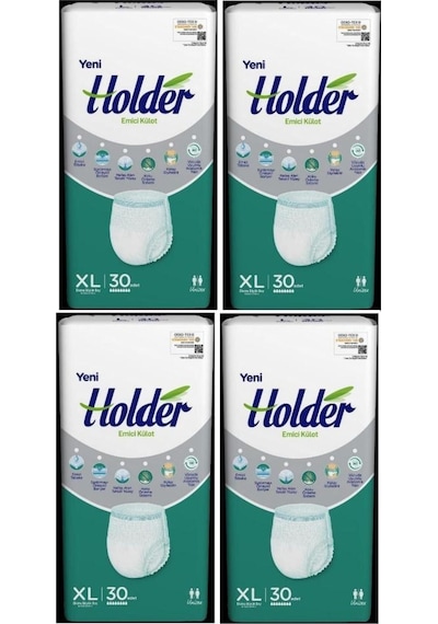 Holder Emici Külot Yetişkin Hasta Bezi X Large 30 X 4 Adet Diğer