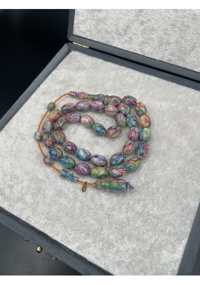 Dalgıç Usta İmzalı Fransız Galalit Tespih 11x8 Mm