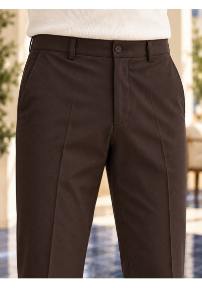 Danger Erkek Comfort Fit Dokulu Chino Pantolon Kahverengi 0173dngr