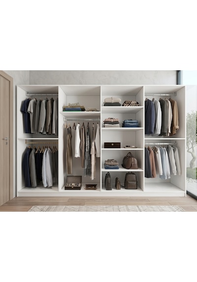Monara Tamamı Mdf 8 Kapaklı Dolap Gardırop Beyaz