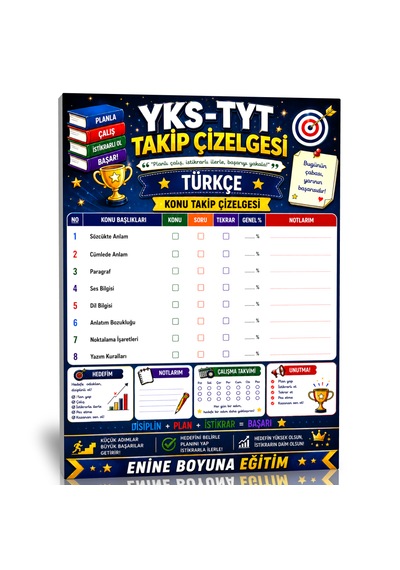 Yks Tyt Takip Çizelgesi