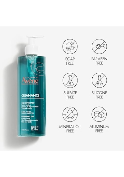 Eau Thermale Cleanance Yağlı Ve Akneye Eğilimli Ciltler Için Matlaştırıcı Temizleme Jeli 400 Ml 240019