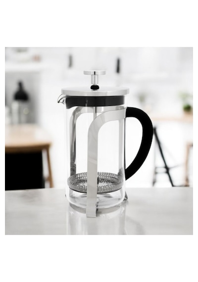 French Press Kahve Ve Çay Demleme Makinası 600 Ml Gri French Press Diğer