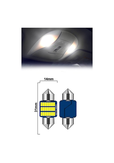 Sofit Led Canbus 31mm Iç Aydınlatma Plaka Lamba T10 21 Led 2 Adet